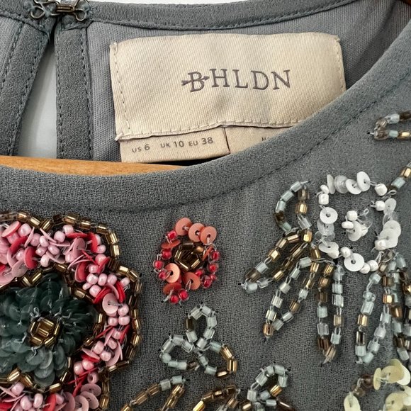 BHLDN Light Blue Beaded Dress New - Picture 2 of 5